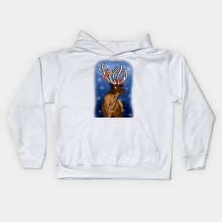 christmas reins with his squirrels friends Kids Hoodie